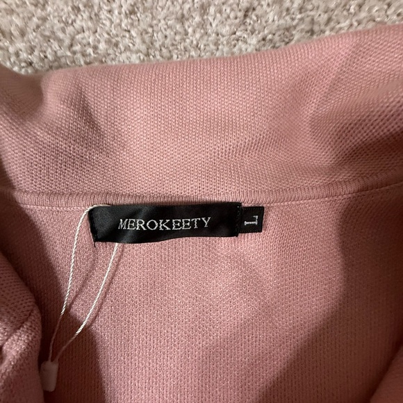 Pink Merokeety Pink Duster Trench Style Winter Coat – New Without Tags (Size L) - Picture 2 of 5